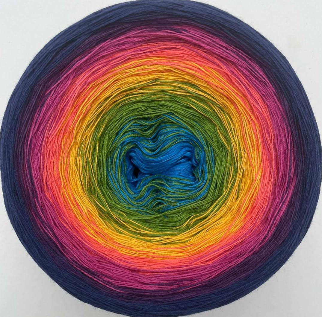 Cotton/Acrylic Ombre Yarn Cake Gradient Cake Yarn. CA 339