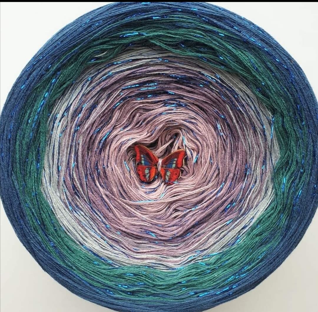 Cotton/Acryllic Ombre Yarn Cake  Gradient Cake Yarn. CA174