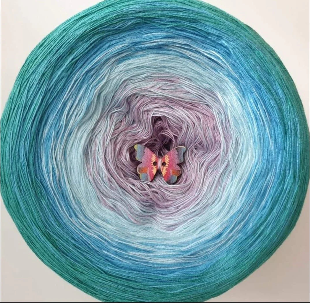 Cotton/Acrylic Ombre Yarn Cake Gradient Cake Yarn. CA 203