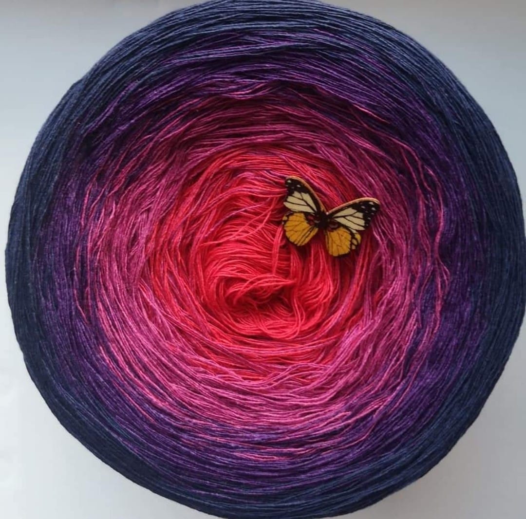 Cotton/Acrylic Ombre Yarn Cake Gradient Cake Yarn. CA 207