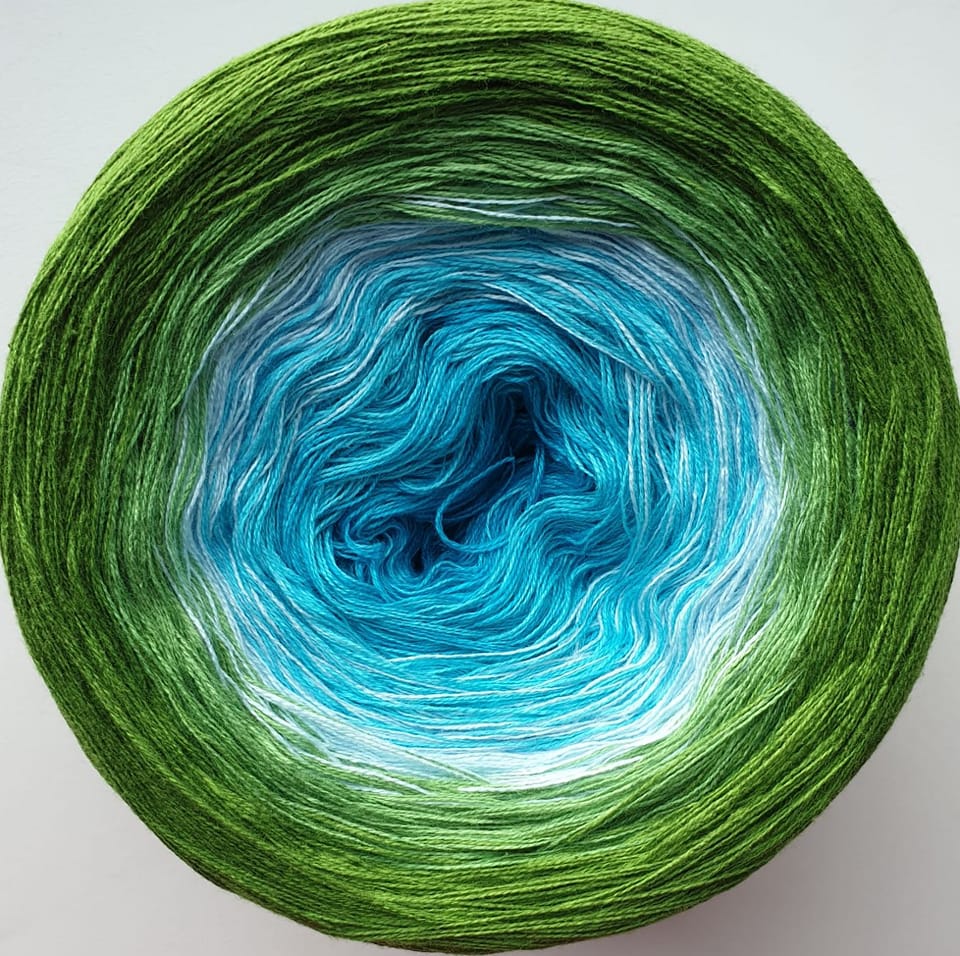 Cotton/Acrylic Ombre Yarn Cake  Gradient Cake Yarn.CA 348