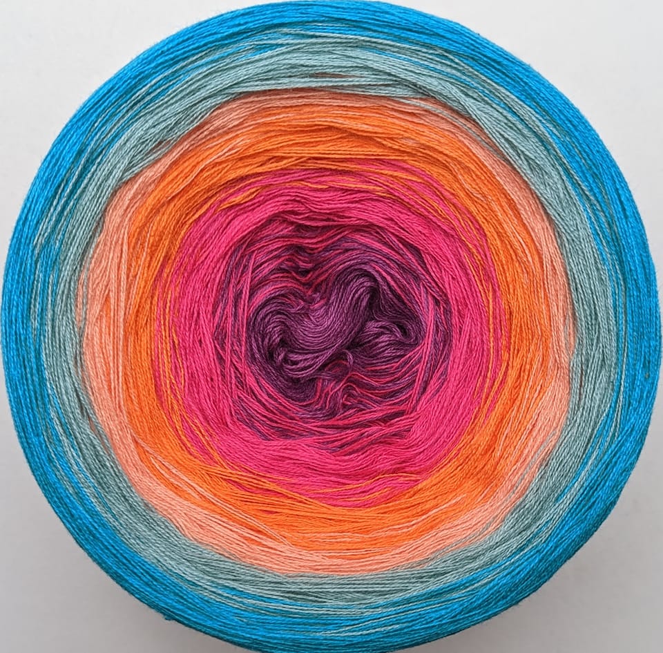 Cotton/Acrylic Ombre Yarn Cake Gradient Cake Yarn. CA 275