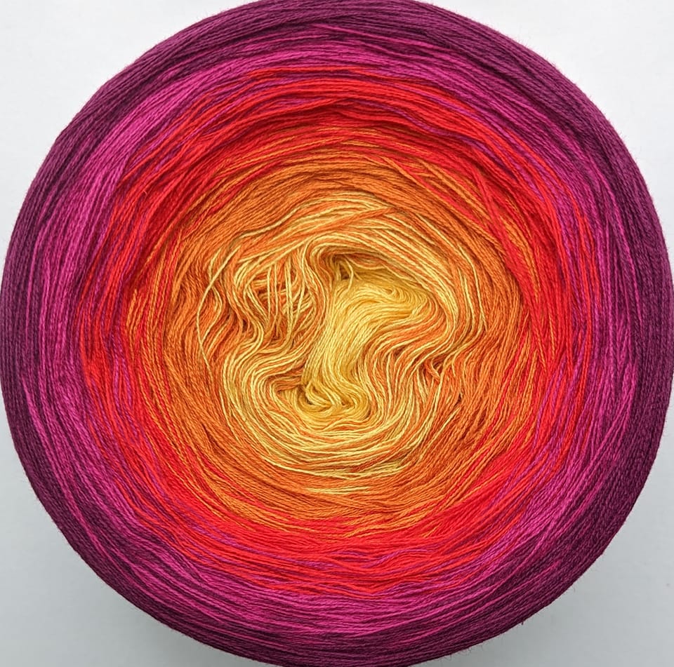 Cotton/Acrylic Ombre Yarn Cake Gradient Cake Yarn. CA 307