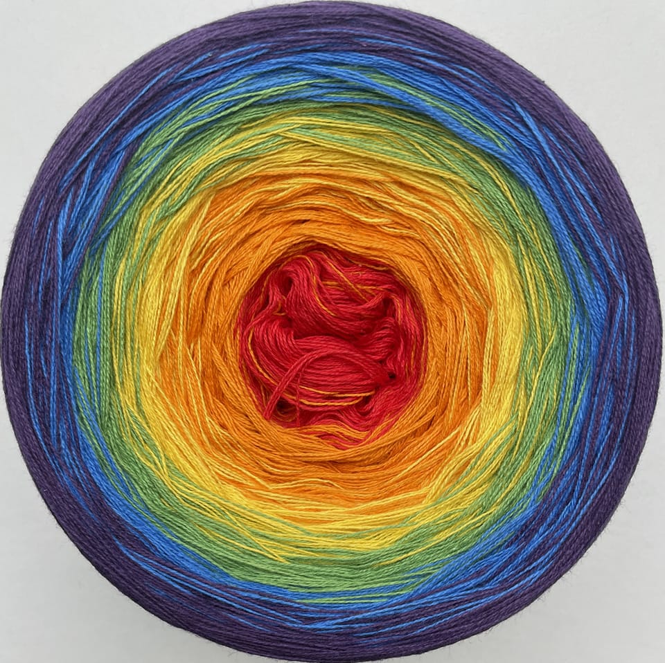 Cotton/Acrylic Ombre Yarn Cake Gradient Cake Yarn. CA 385