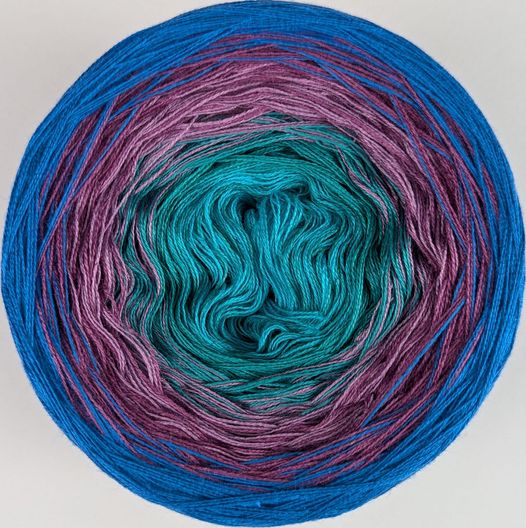 Cotton/Acrylic Ombre Yarn Cake Gradient Cake Yarn. CA 411