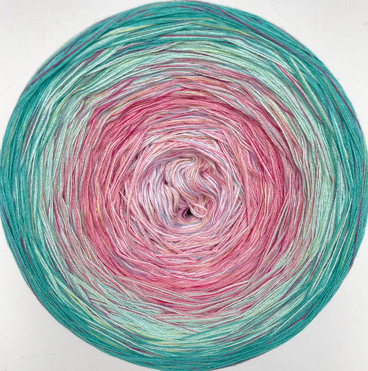 Cotton/Acrylic Ombre Yarn Cake  Gradient Cake Yarn. CA 446A