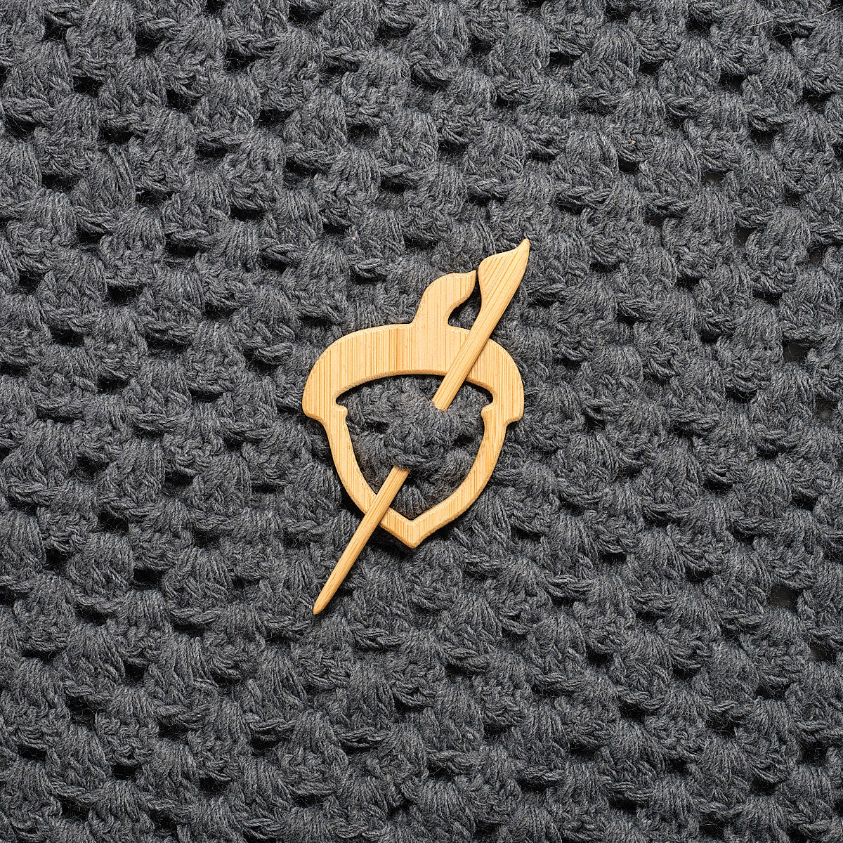 Wooden Shawl Pin, Wood Brooch