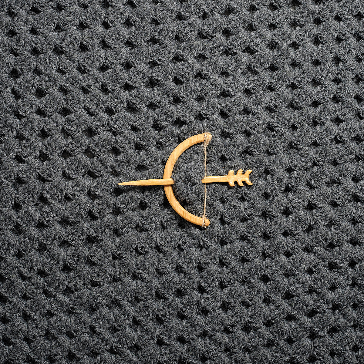 Wooden Shawl Pin, Wood Brooch