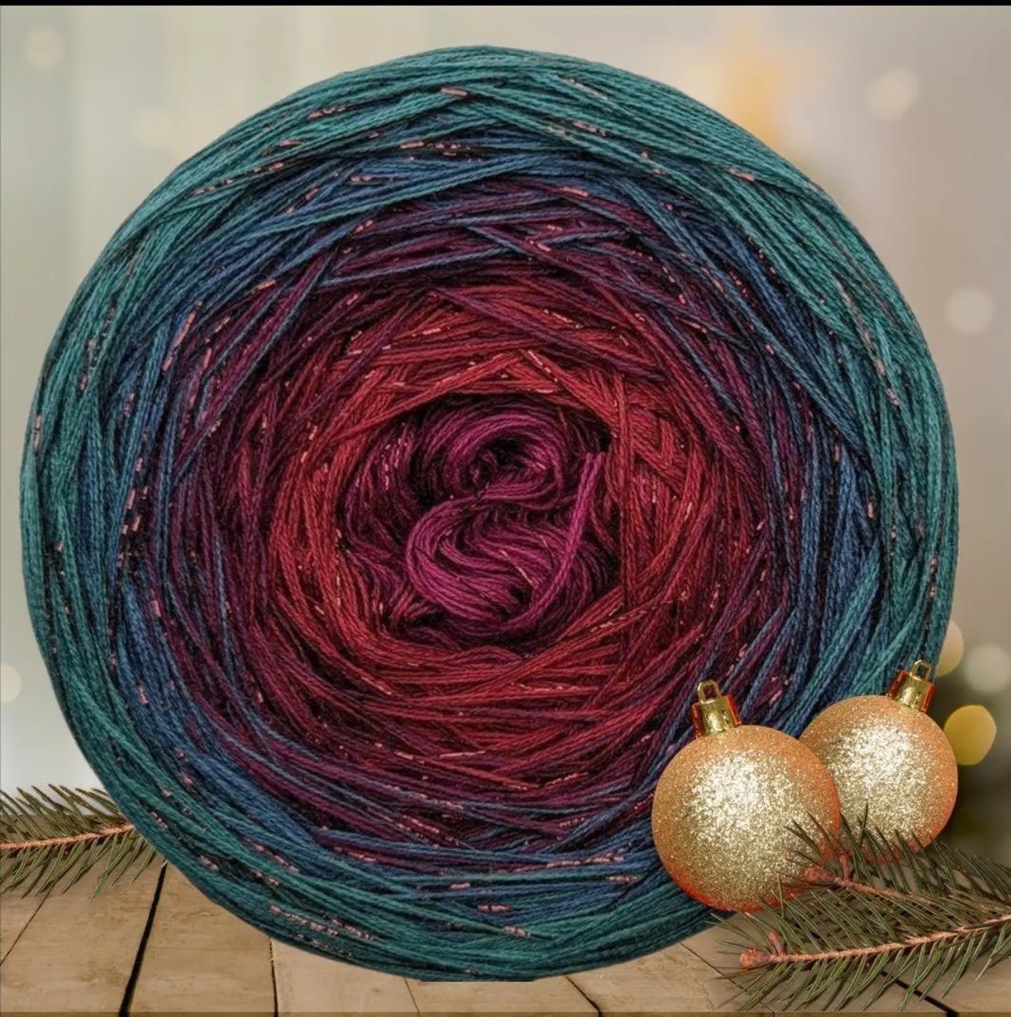 Cotton/Acrylic Ombre Yarn Cake  Gradient Cake Yarn. CA 433