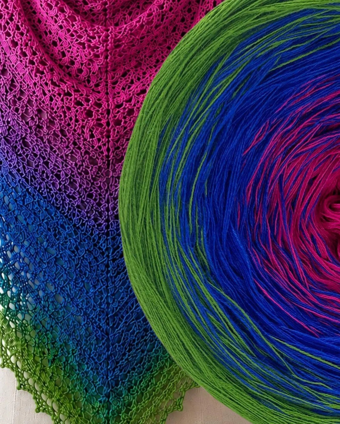 Cotton/Acrylic Ombre Yarn Cake Gradient Cake Yarn. CA 475