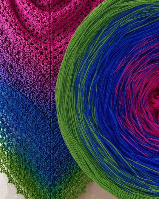 Cotton/Acrylic Ombre Yarn Cake Gradient Cake Yarn. CA 475