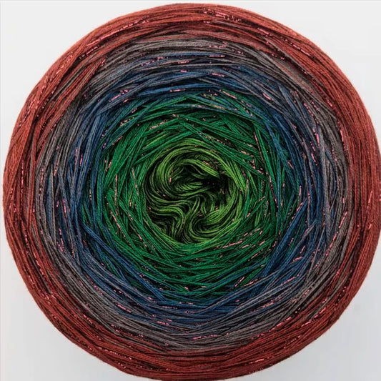 Cotton/Acrylic Ombre Yarn Cake  Gradient Cake Yarn. CA 345A